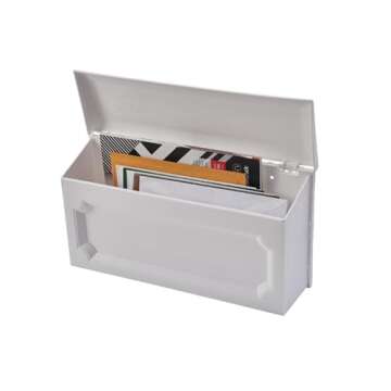 Architectural Mailboxes Windsor Plastic Wall Mount Mailbox, WMH00WAM, White, Small Capacity