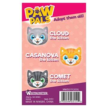 Westminster, Inc. Cloud the Kitten - Cute, Cuddly, Plush Battery Operated Cat Toy Walks, Wiggles, and Meows with Sound