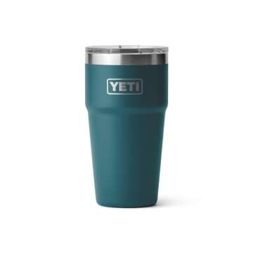 YETI Rambler 20 oz Stackable Tumbler, Stainless Steel, Vacuum Insulated with MagSlider Lid, Agave Teal