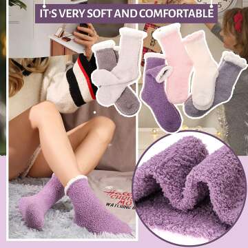 Warm Fluffy Fleece Socks for Women