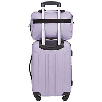 Travelers Club Midtown Hardside Luggage Travel, Lilac, 4-Piece Set