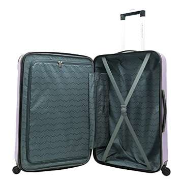 Travelers Club Midtown Hardside Luggage Travel, Lilac, 4-Piece Set