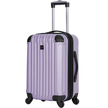 Travelers Club Midtown Hardside Luggage Travel, Lilac, 4-Piece Set