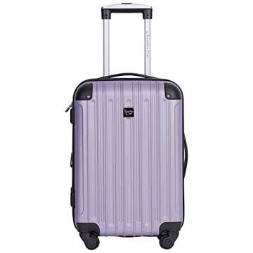 Travelers Club Midtown Hardside Luggage Travel, Lilac, 4-Piece Set