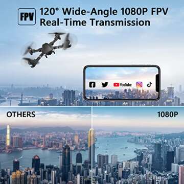 ATTOP Wifi Fpv Drone With Camera 720P Hd, Rc Drones For Beginners With Gravity Control/Voice Control/Trajectory Flight/App Control/Altitude Hold, Best Beginner Drone Gray