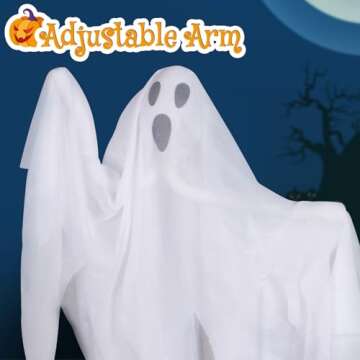 Hanging Ghosts Halloween Decor - 3 Pack for Outdoors