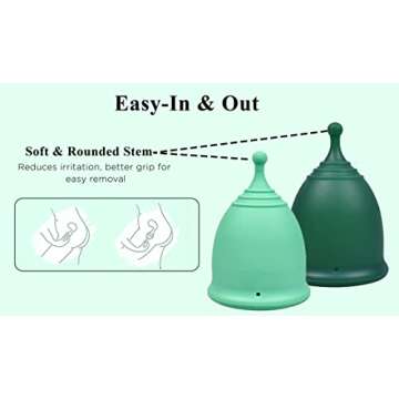 SHORDY Reusable Menstrual Cup (Small & Large) Set of 2 with Box, Medical Grade Silicone, Copa Menstruelle, Period Cup, Heavy & Light Flow, Feminine Hygiene, Tampons, Pads & Disc Alternative for Women