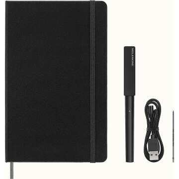 Moleskine Writing Set Smart Notebook & New Smart Pen (2022 Edition) - Store Handwritten Notes Digitally, with Connected Notebook & Moleskine Notes App (Only Compatible with Moleskine Smart Notebooks)