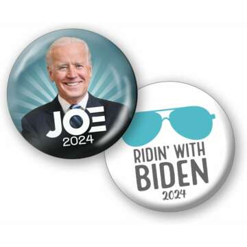 Ridin' with Biden 2024 Button 2-Pack - Joe Designs