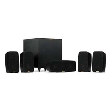 Klipsch Black Reference Theater Pack 5.1 Surround Sound System - Immersive Audio Experience