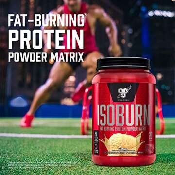 BSN ISOBURN, Lean Whey Protein Powder, Fat Burner for Weight Loss with L-carnitine - Vanilla Ice Cream, (20 Servings)