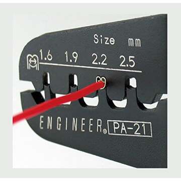 ENGINEER PA-21 Engineer Precision Crimping Pliers, Crimping Tool, Open Barrel, Long Barrel Terminal