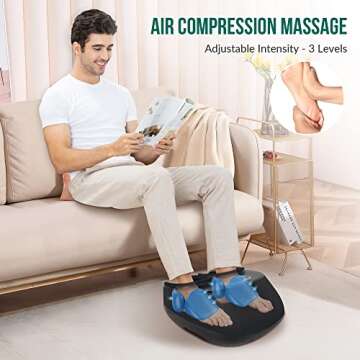 Snailax Heated Foot Massager - FSA & HSA Approved