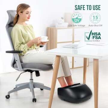 Snailax Heated Foot Massager - FSA & HSA Approved