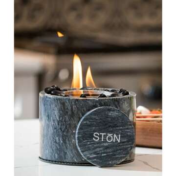 Stonhome Marble Fire Pit Bowl for Indoor Outdoor Use