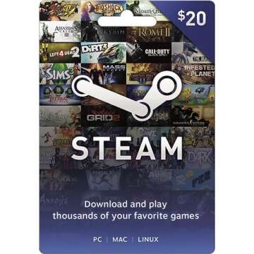 Valve - Steam Wallet Prepaid Card ($20)