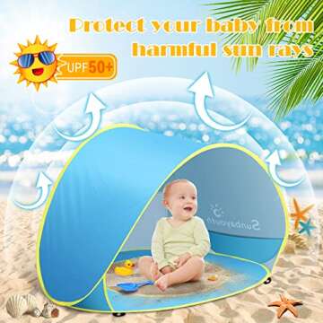 Sunba Youth Baby Pool Tent, UV Protection Infant Pop Up Sun Shelters Shade