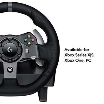 logitech G920 Dual-motor Feedback Driving Force USB Racing Wheel with Responsive Pedals for Xbox One (Renewed)