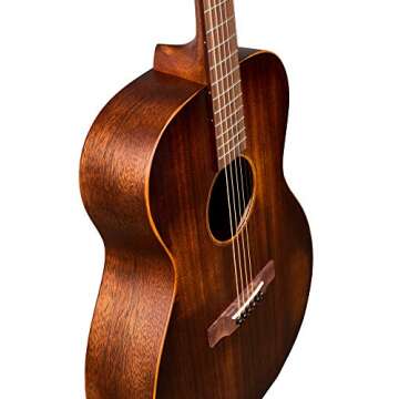 Martin Guitar 000-15M StreetMaster with Gig Bag, Acoustic Guitar for the Working Musician, Mahogany Construction, Distressed Satin Finish, 000-14 Fret, and Low Oval Neck Shape