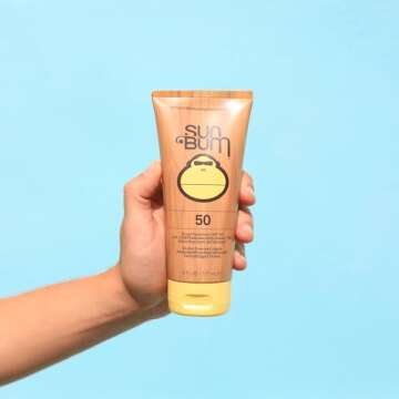 Sun Bum Original Moisturizing Sunscreen SPF 50 Lotion|Reef Friendly Broad Spectrum UVA/UVB Protection|Water Resistant & Non-Greasy Protection,Hypoallergenic,Paraben Free,Gluten Free|SPF 50 6ozTube