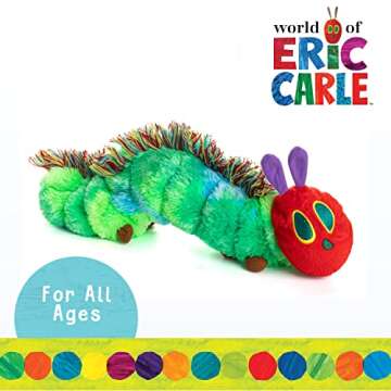 KIDS PREFERRED World of Eric Carle, The Very Hungry Caterpillar Butterfly Reversible Stuffed Animal Plush Toy, 16",Green