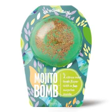 Da Bomb Bath Mojito Bath Bomb - Citrus Mint Fragrance - Surprise Inside - 7oz - Made in USA