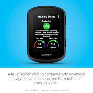 Garmin Edge 840, Compact GPS Cycling Computer with Touchscreen and Buttons, Targeted Adaptive Coaching, Advanced Navigation and More