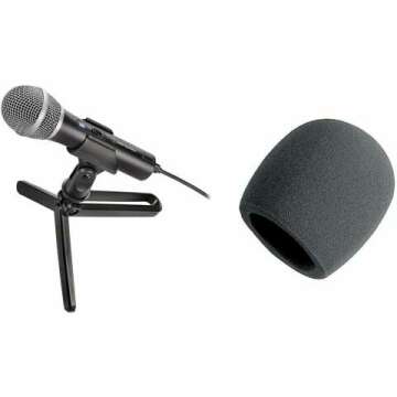 Audio-Technica ATR2100x-USB Microphone with Windscreen Bundle