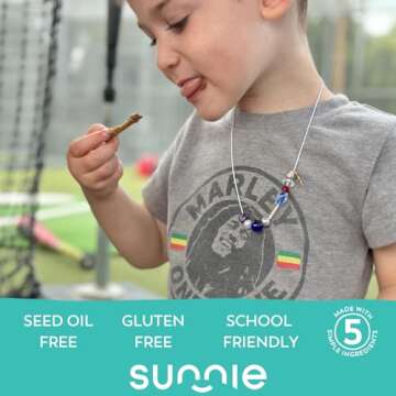 Sunnie Gluten Free Crackers - Healthy Grain Free Sea Salt Crackers - Snacks for Kids & Adults - Made with Avocado Oil, Only 5 Ingredients - Vegan Snack, Low Calorie - Individually Wrapped Snacks (9 oz - Pack of 3)