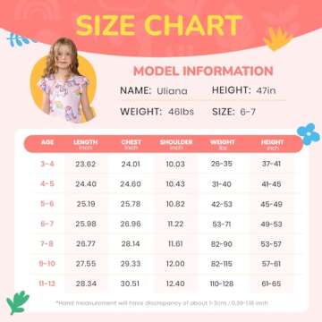 LQSZ Matching Doll and Girls Nightgowns Pink Cat Flutter Short Sleeves Nightie Pajamas for Girls & 18" Dolls Clothes 3 4t