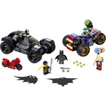 LEGO DC Batman Joker's Trike Chase 76159 Super-Hero Cars and Motorcycle Playset, Mini Shooting Batmobile Toy, for Fans of Batman, Robin, The JOKER and Harley Quinn (440 Pieces)