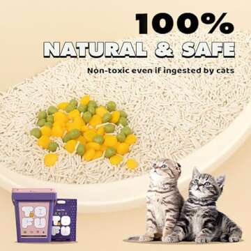 Happy&Polly Tofu Cat Litter - 20lb Bucket Packed Clumping Flushable Cat Litter, 100% Natural Food-Grade Ingredients, Ultra Absorbent, Dust-Free, Low Tracking, Lightweight and Eco-Friendly Tofu Litter