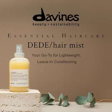 Davines DEDE Hair Mist, Lightweight Leave-In Conditioner, Moisturize While Adding Shine, Adds Combability To Fine Hair, 8.45 Fl. Oz.