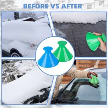 Magical Ice Scrapers for Car Windshield - 4 PCS