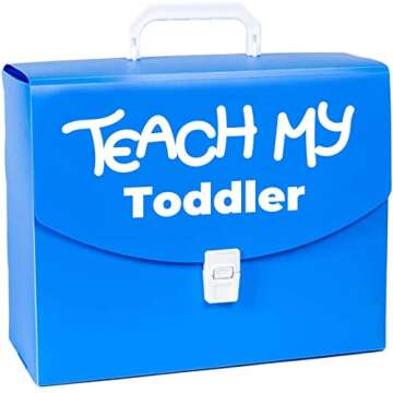 Teach My -Toys Toddler Learning Kit: Letters, Numbers, Shapes, Colors- All-in-one kit containing 55 flashcards, 7 puzzles, 4 board books, 4 full size posters and storage case. Play for 20 minutes a day!, Blue Case, All-in-One Kit (68 pieces)