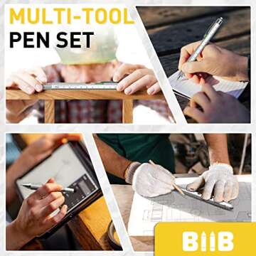 BIIB Valentines Day Gifts for Him, 9 in 1 Multitool Pen Gifts for Men, Valentines Day Gifts for Husband, Boyfriend, Dad, Unique Mens Valentines Gifts, Birthday Gifts for Men, Cool Gadgets for Men