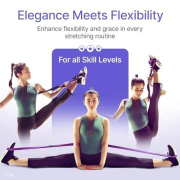 Premium Stretch Bands for Dancers - Flexibility & Ballet Stretching Band, Dance Equipment for Splits & Strength, Ideal Gifts for Ballet, Gymnastics, Cheerleading, Yoga and Pilates Training Stuff