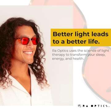 Ra Optics Nate Frame with Sunset Lenses - Premium, Science-Based Blue Light Glasses for Sleep - Block Sleep-Disrupting Blue Light from TV’s, Phones, Computers - Proven to Increase Sleep Quality