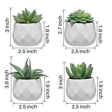 Realistic CADNLY Fake Succulent Plant Set for Home Decor