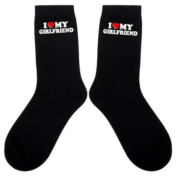 Moyel I Love My Girlfriend Socks - Funny Gift Ideas for Him