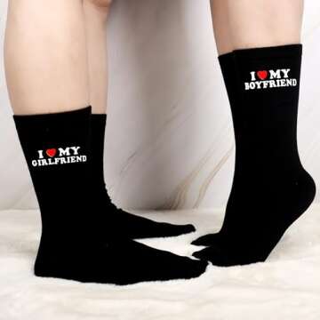 Funny I Love My Girlfriend Socks for Men