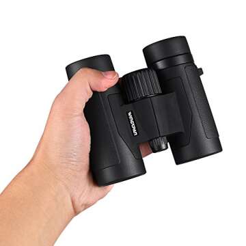 Wingspan Optics FieldView 8X32 Compact Binoculars for Bird Watching. Lightweight and Compact for Hours of Bright, Clear Bird Watching. Also for Outdoor Sports Games and Concerts