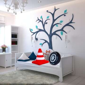 Creative Road Cone Plush Safety Traffic Pillow Soft 3D Simulation Wheel Tire Pillow Racing Room Traffic Cone Shaped Throw Pillow Cute Red Roadblock Plush Pillows for Car Home Decor (Cone++Wheel)