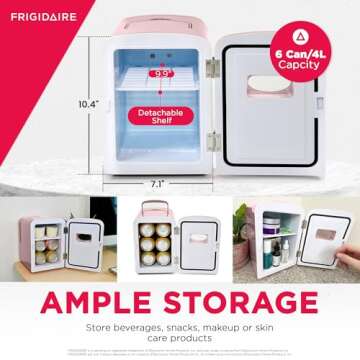 Frigidaire Retro Pink Mini Fridge - Eco-Friendly 4L