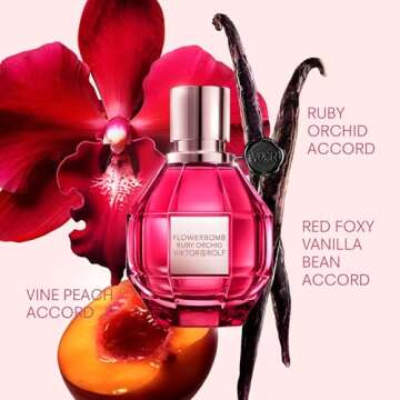 Viktor&Rolf - Flowerbomb Ruby Orchid Eau de Parfum - Women's Perfume - Floral & Fruity - With Notes of Vanilla & Peach - 1.7 Fl Oz