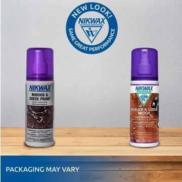 Nikwax Nubuck & Suede Proof, 125ml, Spray-On Waterproofing Restores DWR Water Repellency in Textured Leather Footwear, Shoe & Boot Care and Rain Protection