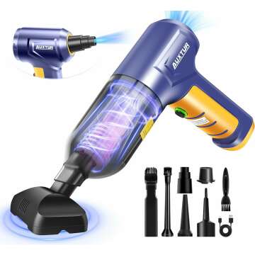 High Power 3 in 1 Cordless Car Vacuum Cleaner - 15000PA Mini Vacuum