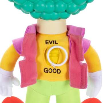 Disney The Simpsons Talking Krusty Doll Plush, 16-Inches Tall Good and Evil Krusty Pull String Doll Toy, from The Classic Treehouse of Horror III Episode