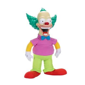 Disney The Simpsons Talking Krusty Doll Plush, 16-Inches Tall Good and Evil Krusty Pull String Doll Toy, from The Classic Treehouse of Horror III Episode