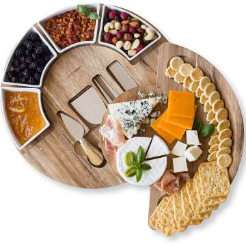 Acacia Wood Cheese Board Set